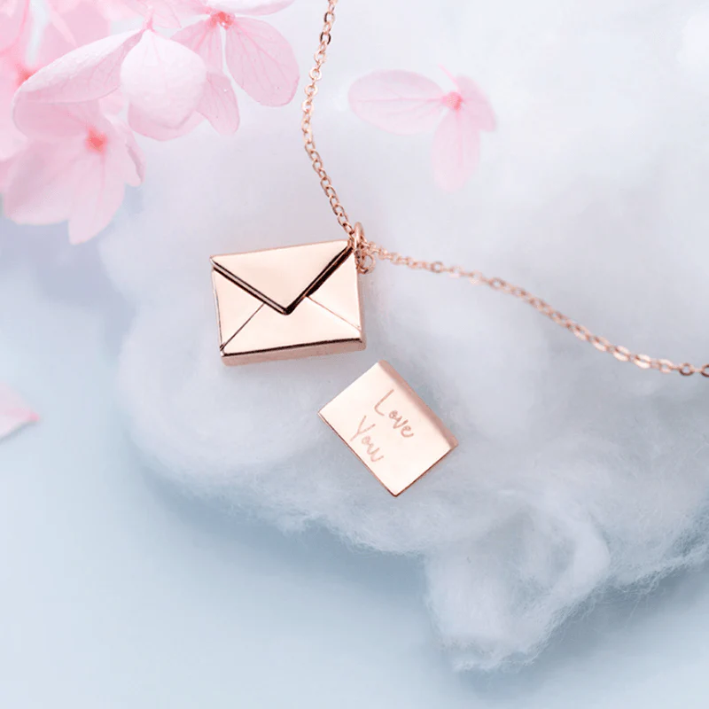 Metal Envelope Necklace - Image 5