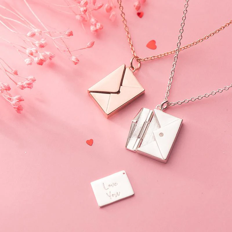 Metal Envelope Necklace - Image 8