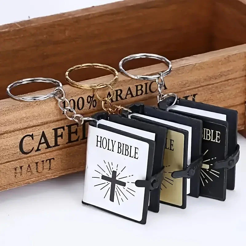 Mini Bible Cross Keychain - Image 2