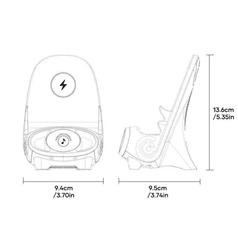 Mini Chair Wireless Fast Charger Multifunctional Phone Holder - Image 12