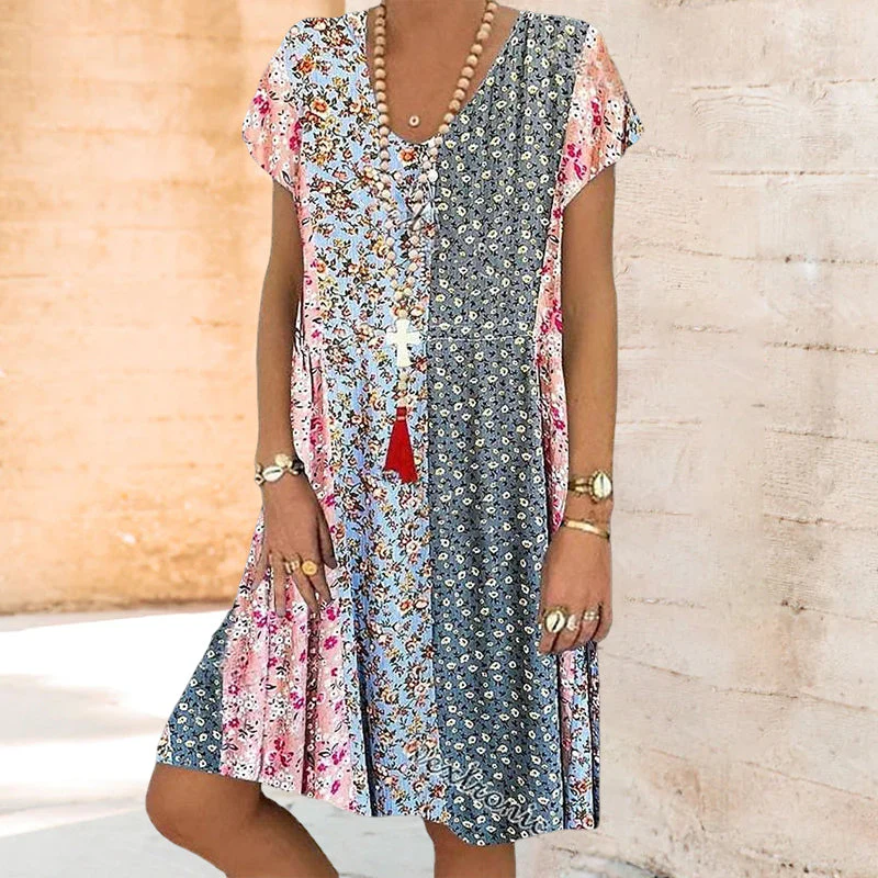 Mini Flower Boho Mini Dress - Image 10