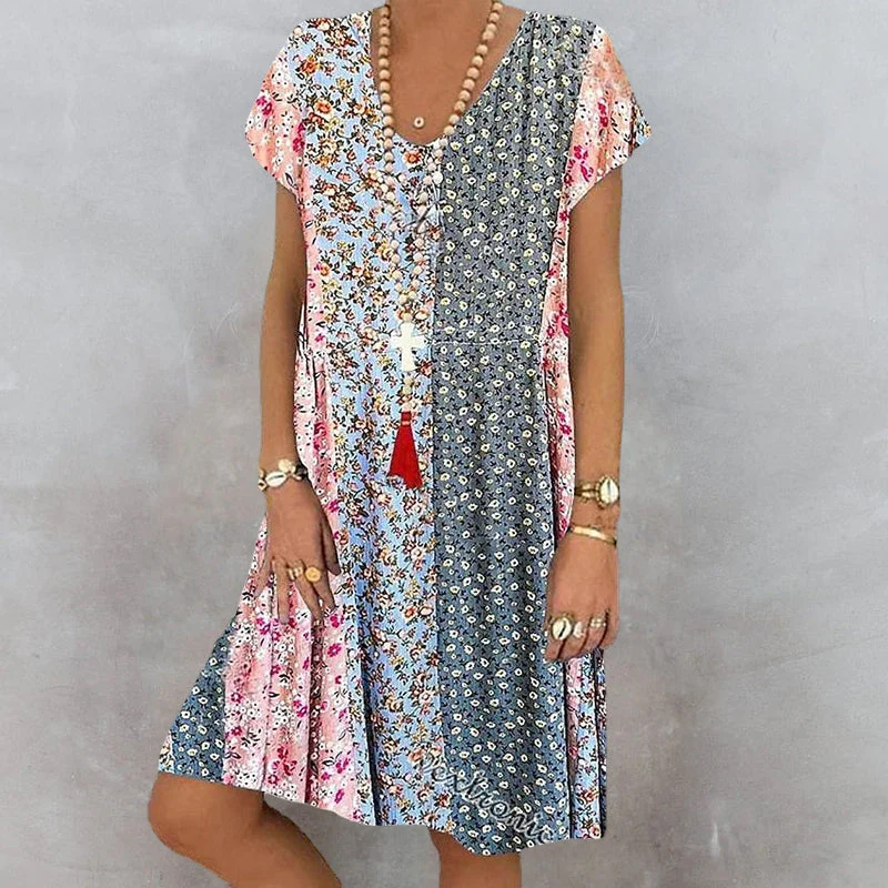 Mini Flower Boho Mini Dress - Image 5
