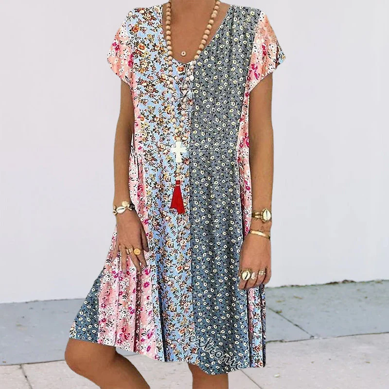 Mini Flower Boho Mini Dress - Image 6