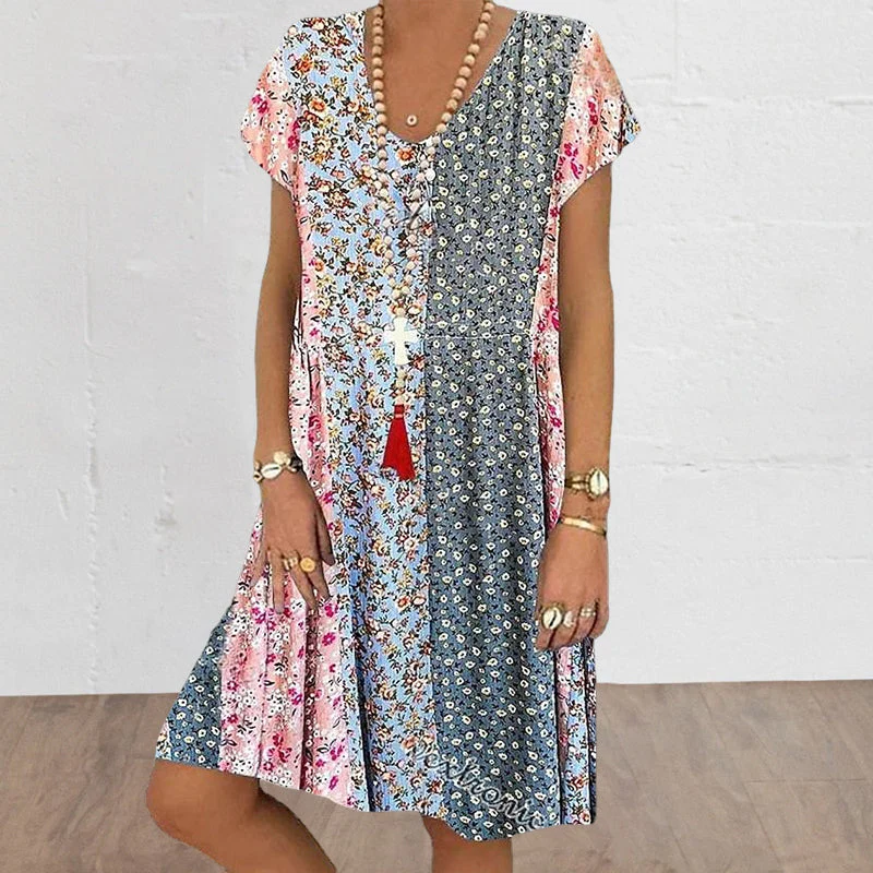 Mini Flower Boho Mini Dress - Image 9