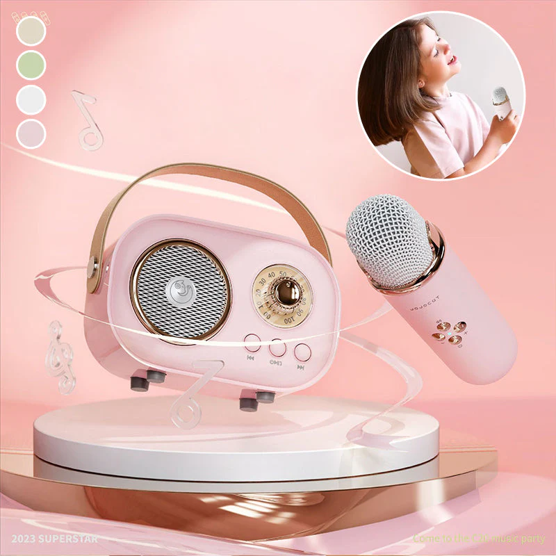 Mini Karaoke Machine & Bluetooth Speaker With Wireless Microphone - Image 7
