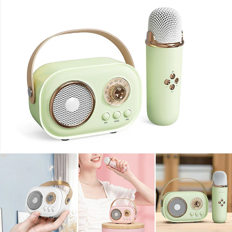 Mini Karaoke Machine & Bluetooth Speaker With Wireless Microphone - Image 8