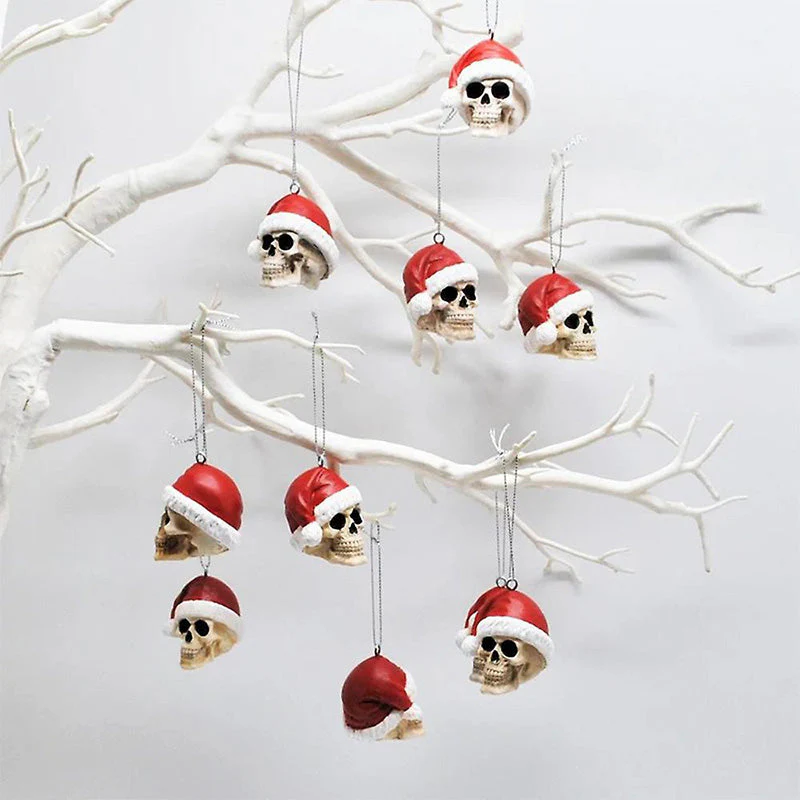 Mini Skeleton with Christmas Hat - Image 3