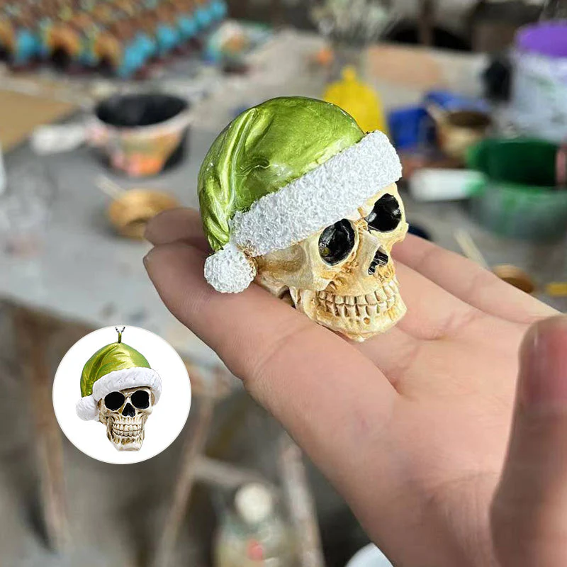 Mini Skeleton with Christmas Hat - Image 9