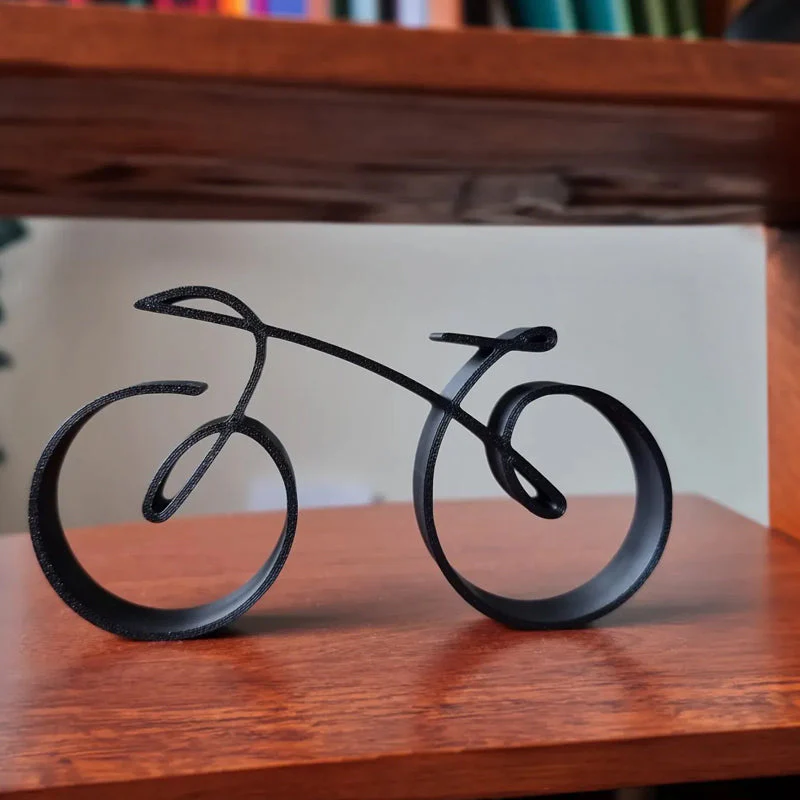 Minimalist Bicycle Sculpture Wireframe Style - Image 2