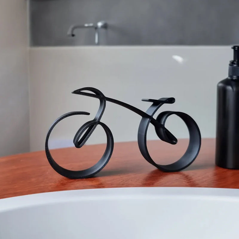 Minimalist Bicycle Sculpture Wireframe Style - Image 3