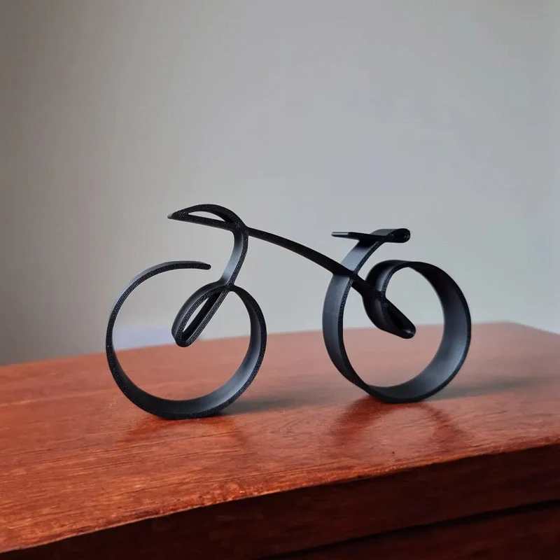 Minimalist Bicycle Sculpture Wireframe Style - Image 5