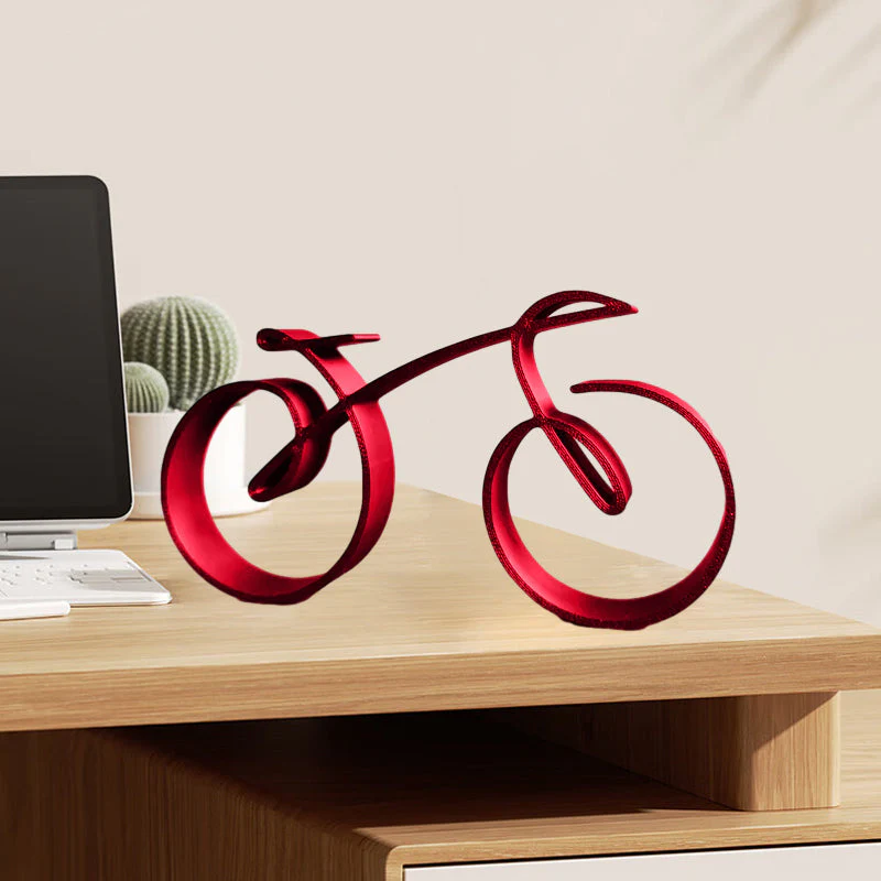 Minimalist Bicycle Sculpture Wireframe Style - Image 8