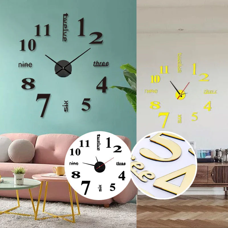 Modern DIY Punch-Free Wall Clock - Image 2