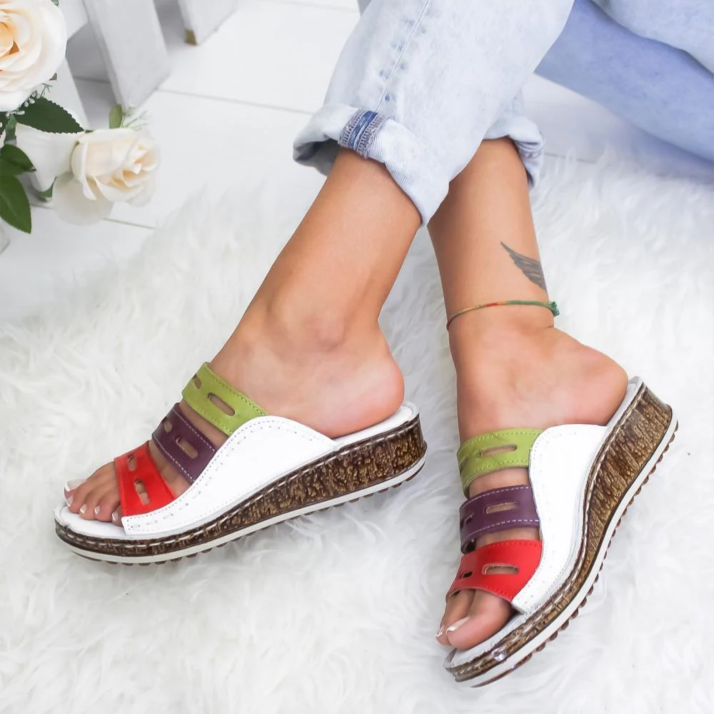Modern Multi-color Stitching Slippers - Image 6