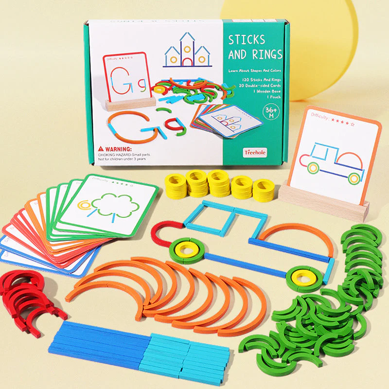 Montessori Children's Puzzle Logic Training Ring Game - Image 2