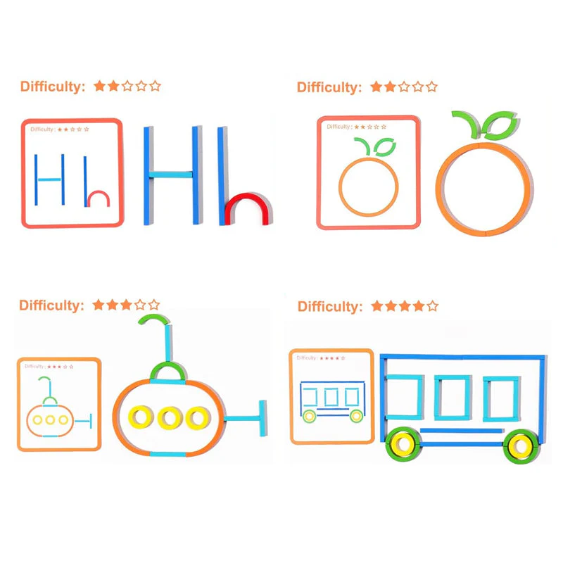 Montessori Children's Puzzle Logic Training Ring Game - Image 3