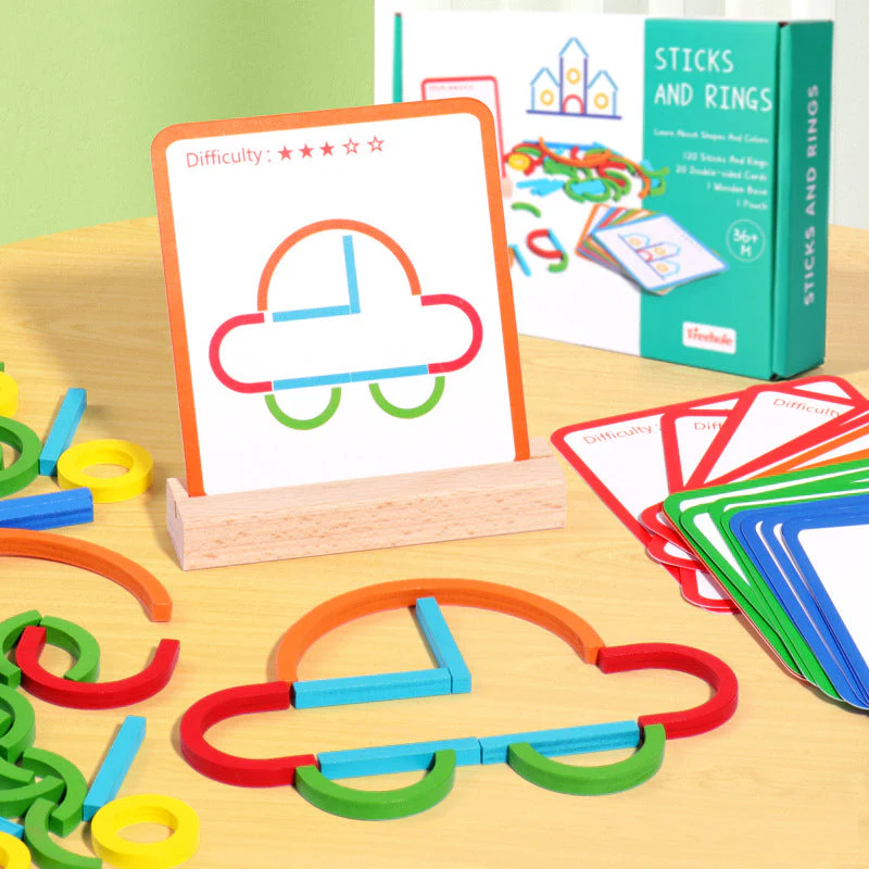 Montessori Children's Puzzle Logic Training Ring Game - Image 4