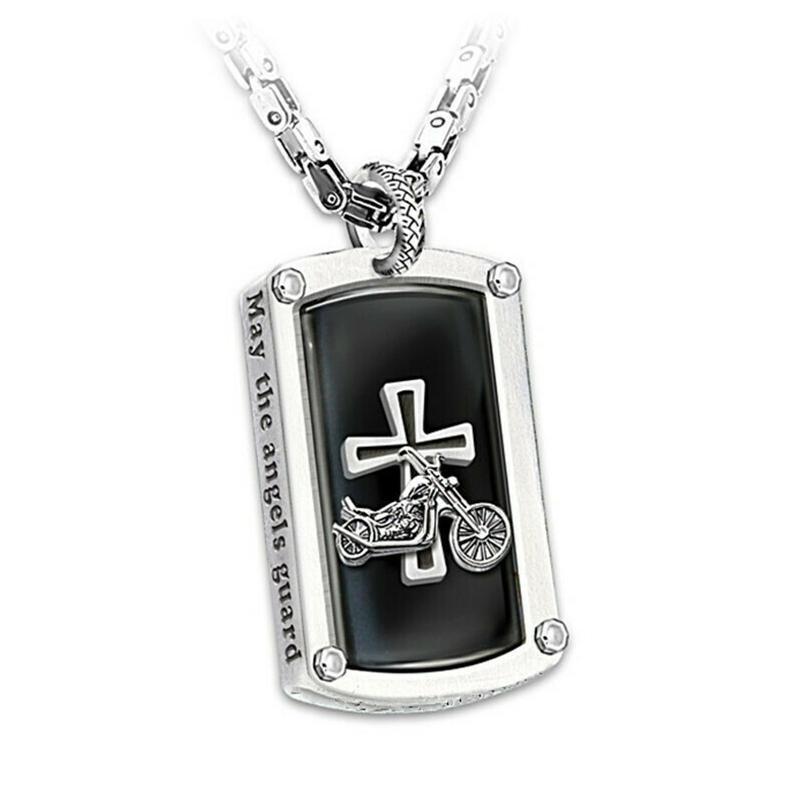 Motorcycle cross pendant necklace - Image 5