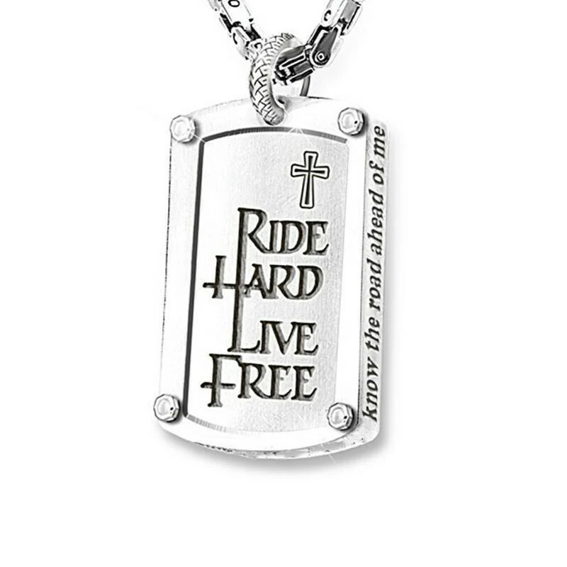 Motorcycle cross pendant necklace - Image 6