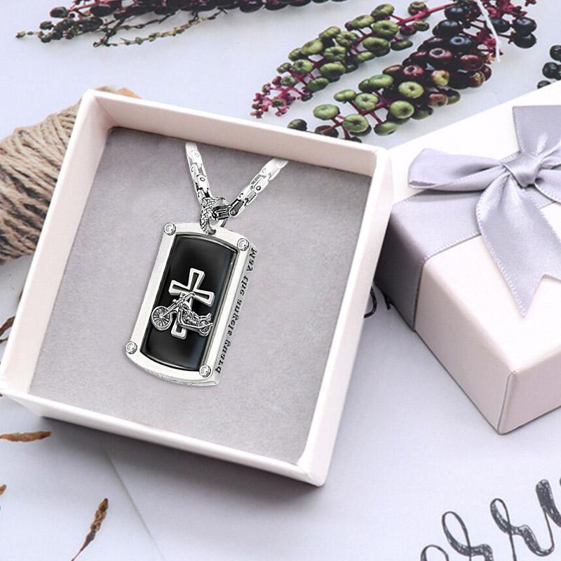 Motorcycle cross pendant necklace - Image 8