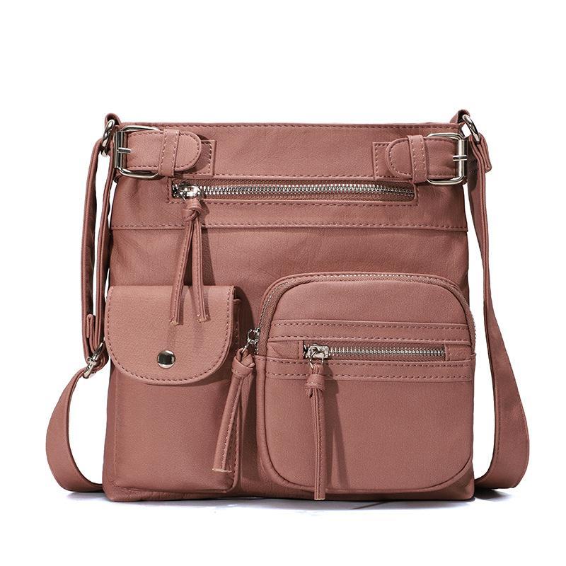 Multi-Pocket Soft PU Crossbody Bag - Image 10