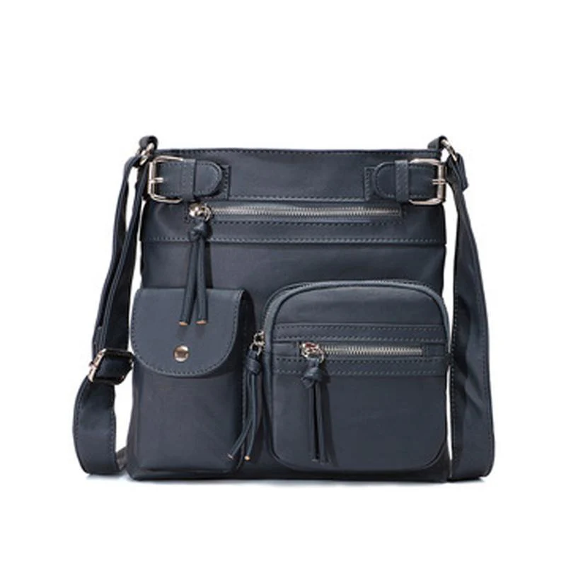 Multi-Pocket Soft PU Crossbody Bag - Image 13