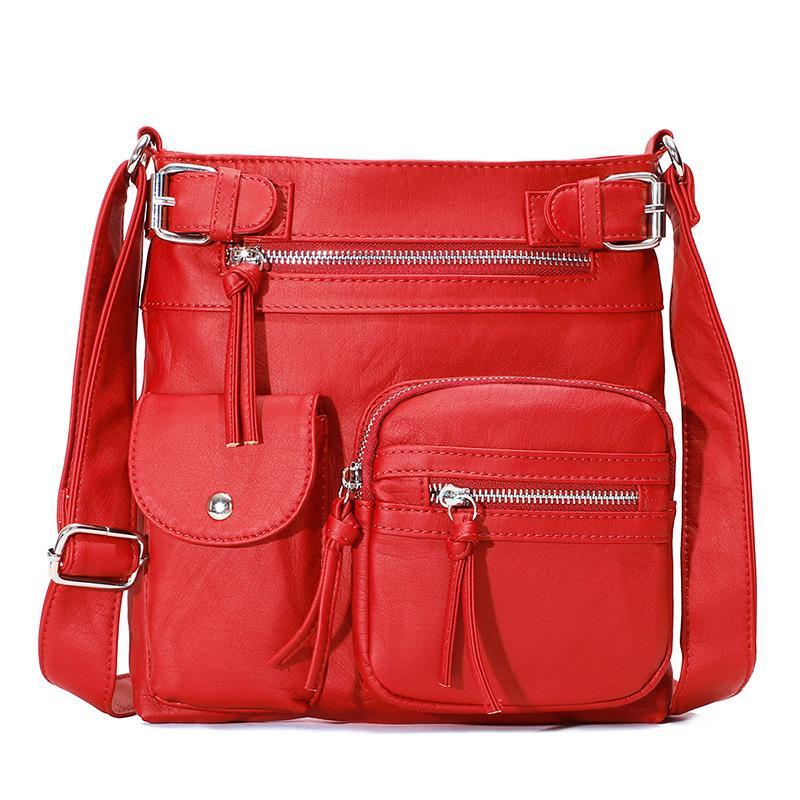 Multi-Pocket Soft PU Crossbody Bag - Image 14