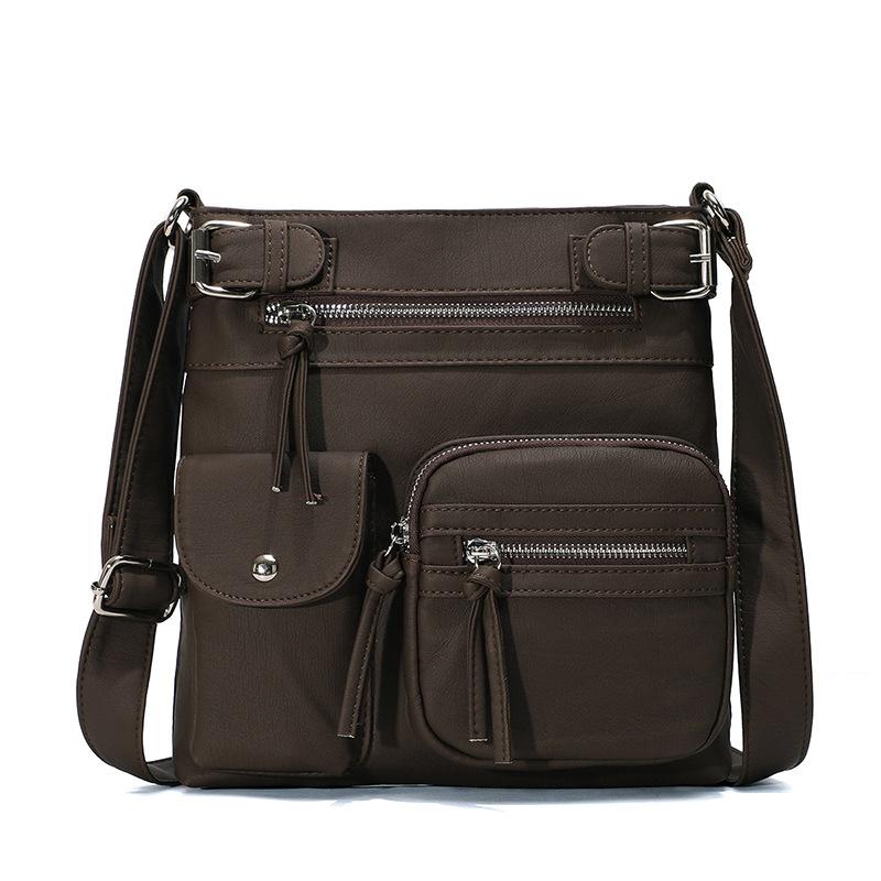 Multi-Pocket Soft PU Crossbody Bag - Image 15