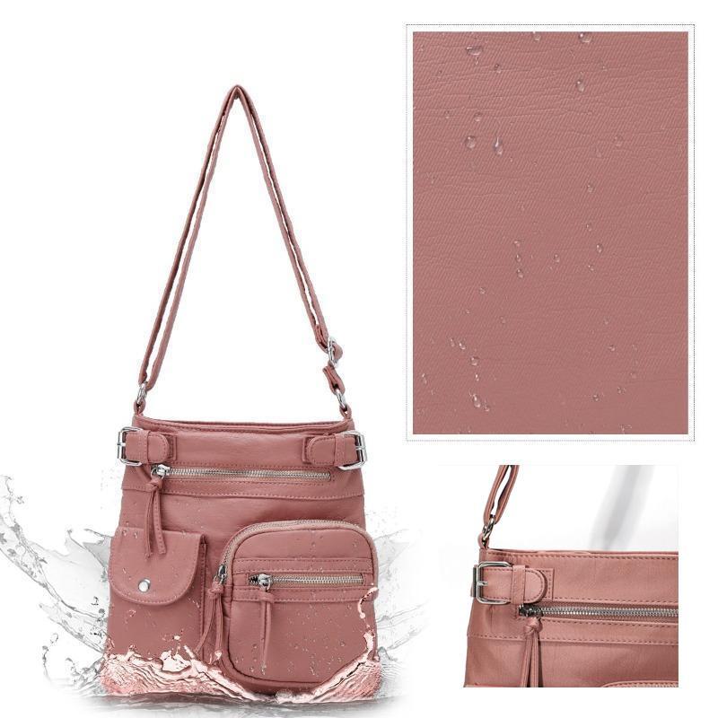 Multi-Pocket Soft PU Crossbody Bag - Image 6