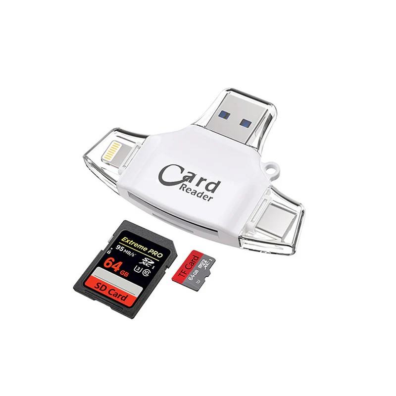 Multi-Port 4 in1 Universal SD TF Card Reader - Image 16