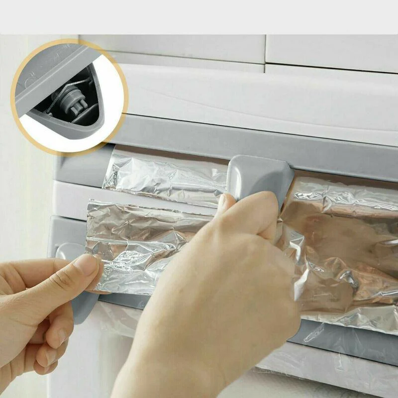 Multifunction Film Storage Rack Cutter for Kitchen - Image 12