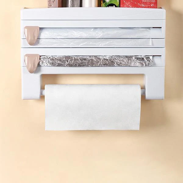 Multifunction Film Storage Rack Cutter for Kitchen - Image 3