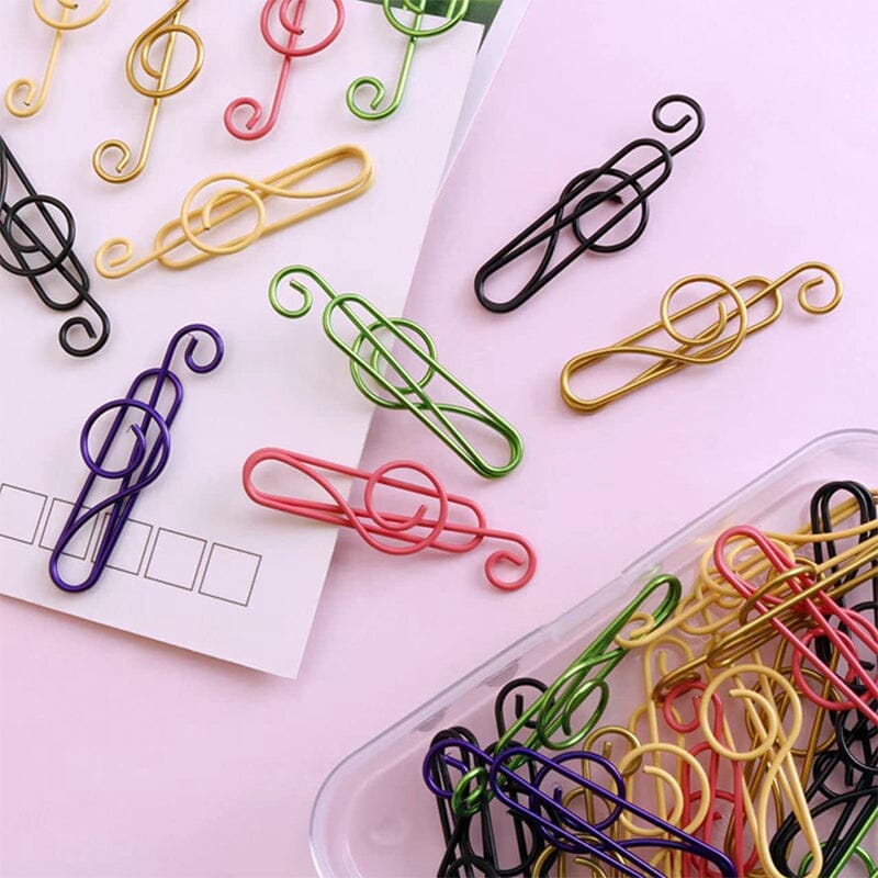 Music Multicoloured Metal Paper Clips - Image 3