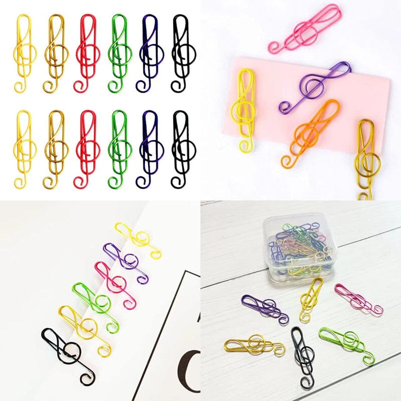 Music Multicoloured Metal Paper Clips - Image 4