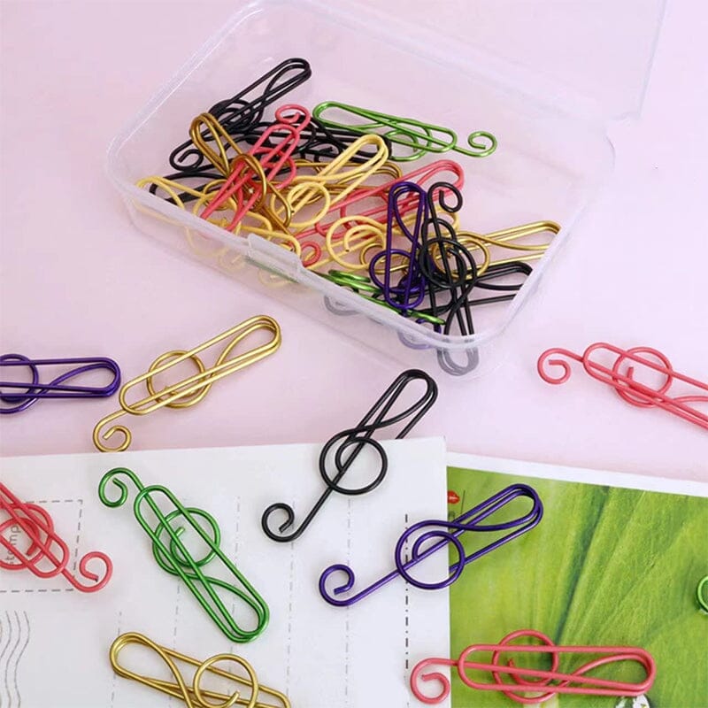 Music Multicoloured Metal Paper Clips - Image 5