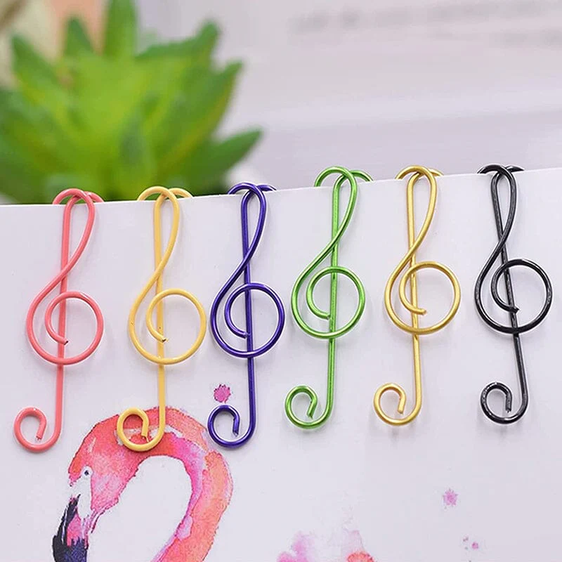 Music Multicoloured Metal Paper Clips - Image 6