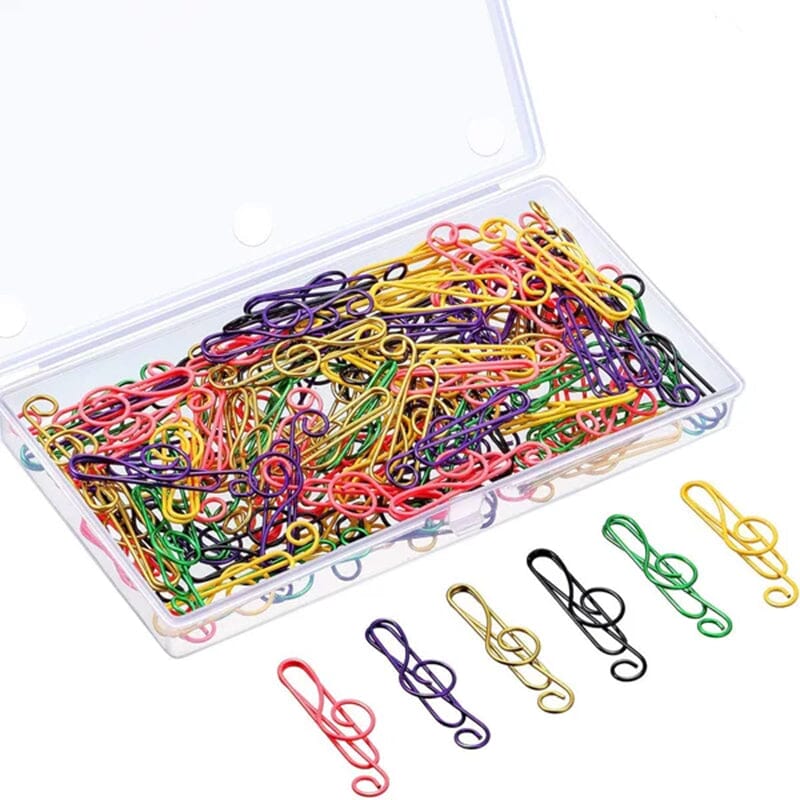 Music Multicoloured Metal Paper Clips - Image 8