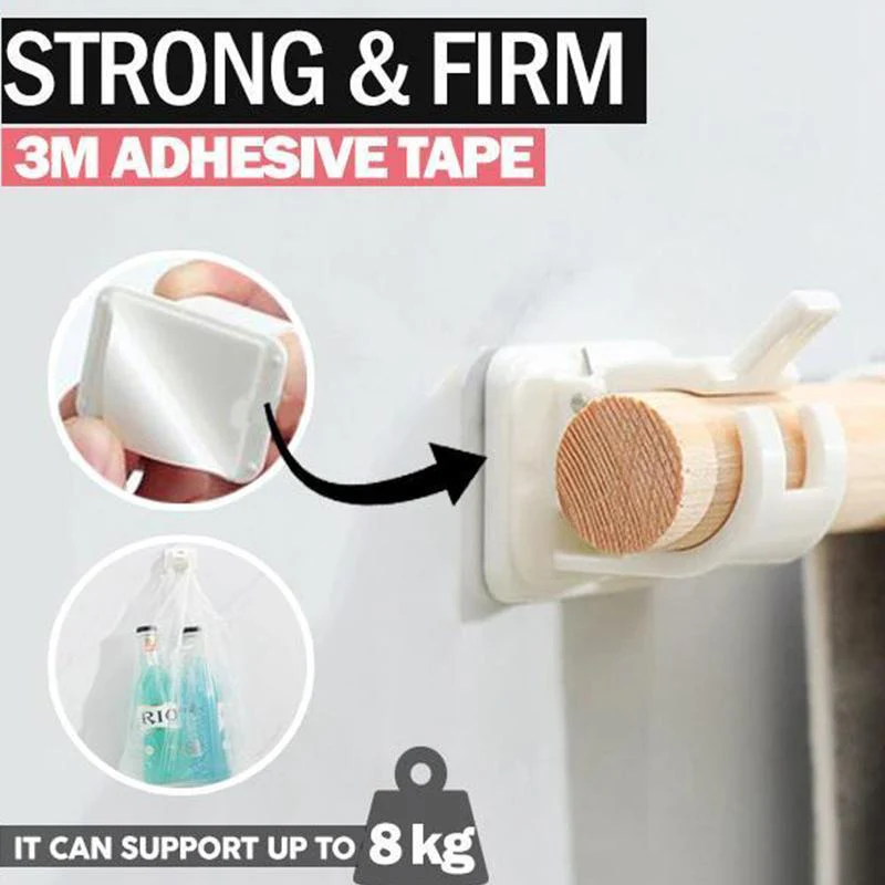 Nail-free Adjustable Rod Bracket Holders - Image 2
