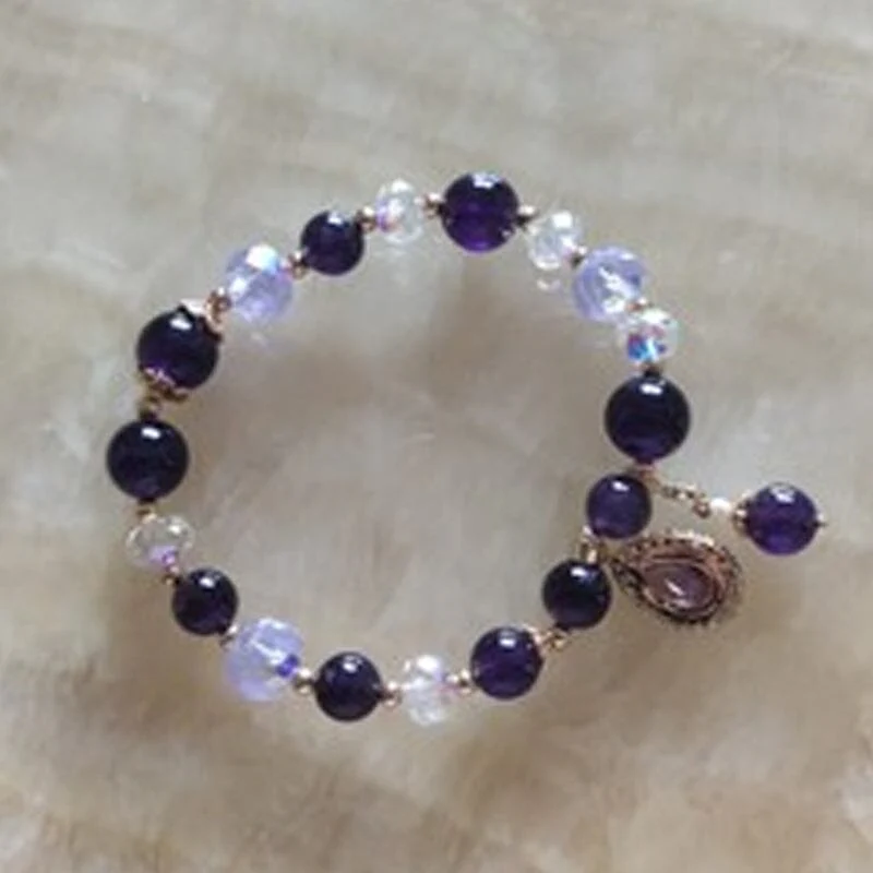 Natural Amethyst Water Drop Bracelet - Image 11