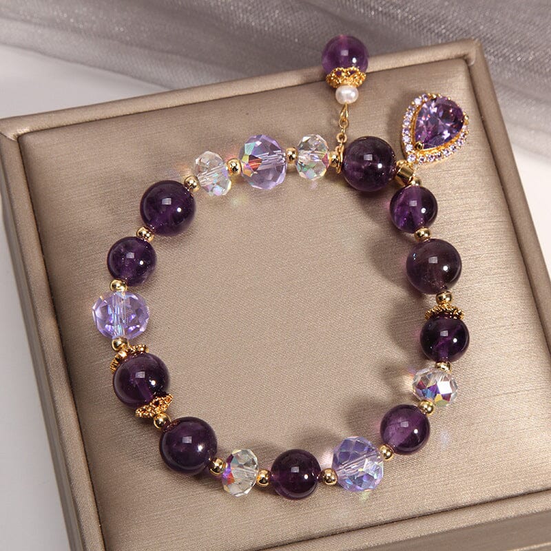 Natural Amethyst Water Drop Bracelet - Image 5