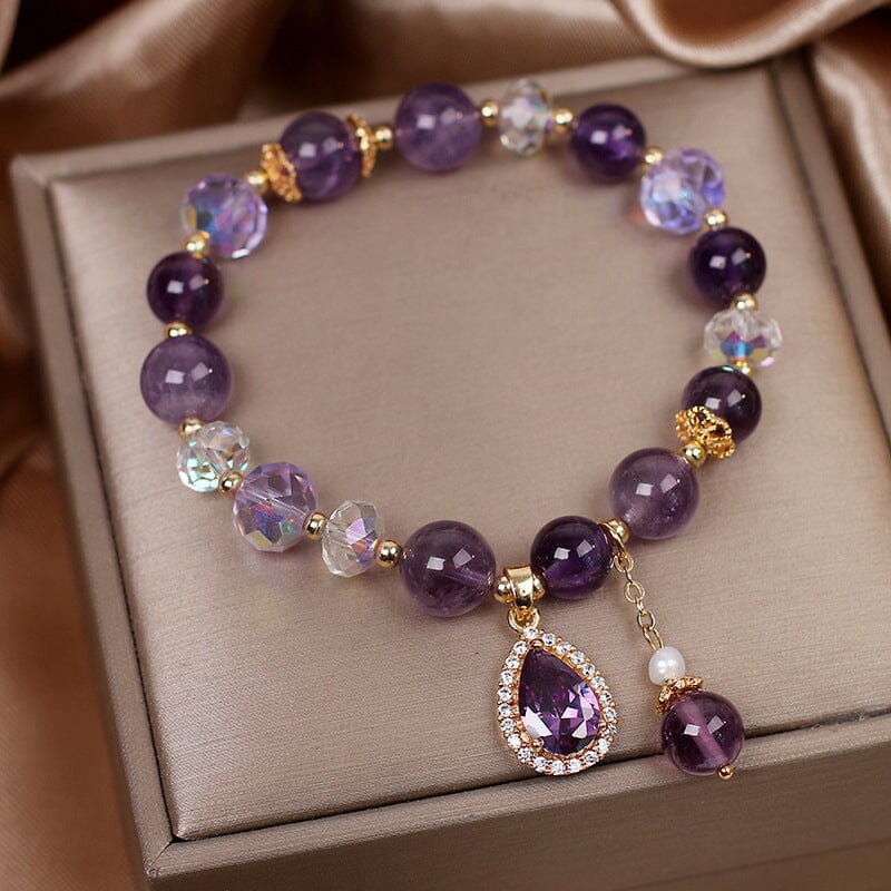 Natural Amethyst Water Drop Bracelet - Image 8
