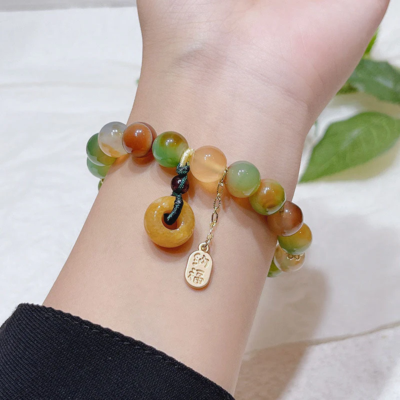 Natural Colorful Agate Bracelet - Image 3