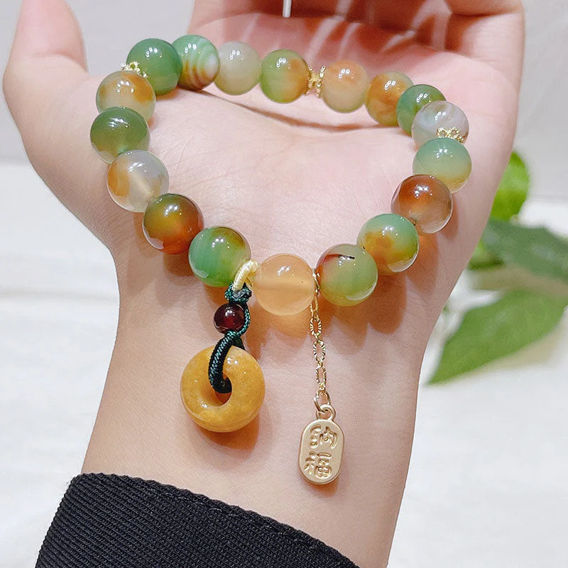 Natural Colorful Agate Bracelet - Image 4