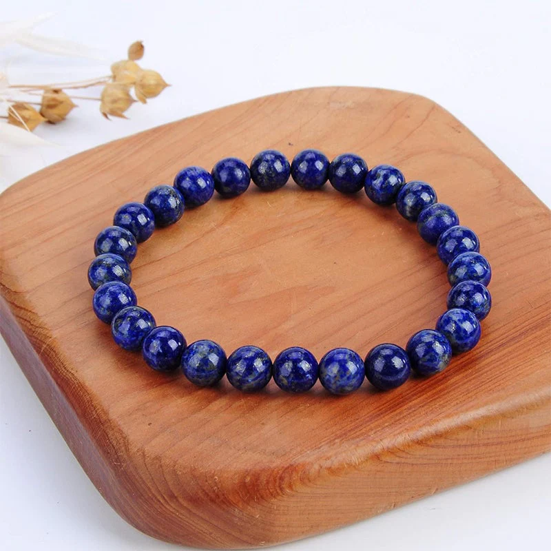 Natural Lapis Lazuli Stone Beaded Bracelet - Image 10
