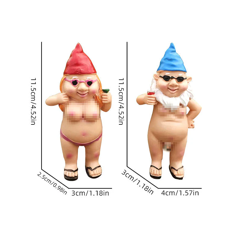 Naughty Garden Gnome Funny Statue - Image 16