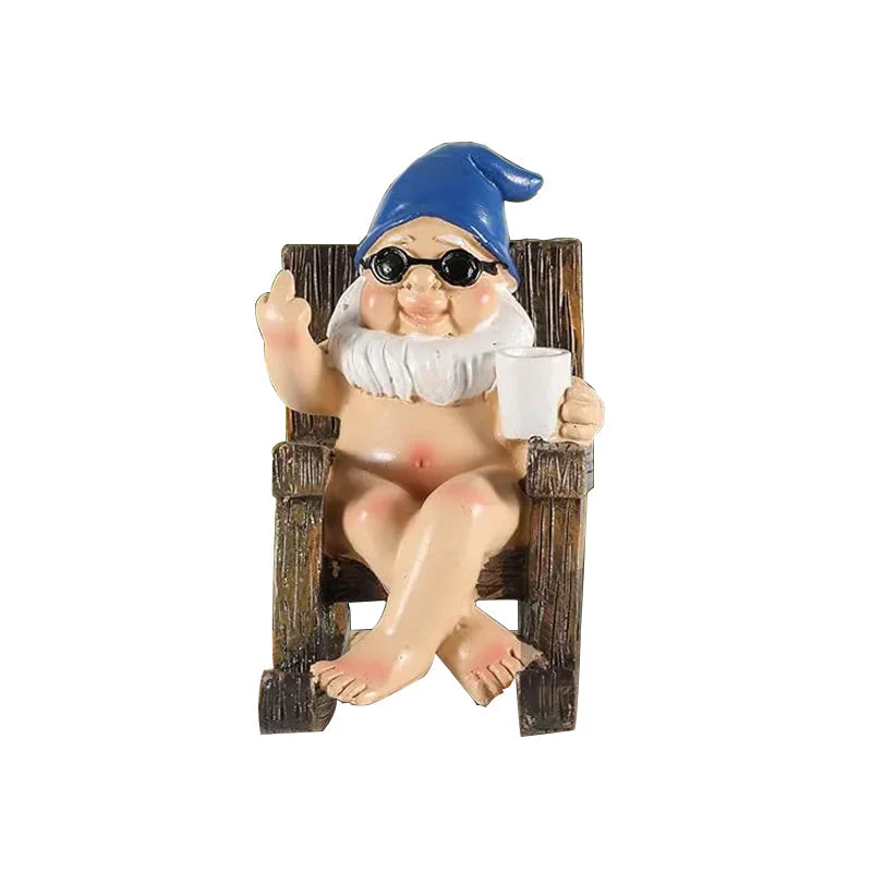 Naughty Garden Gnome Funny Statue - Image 19
