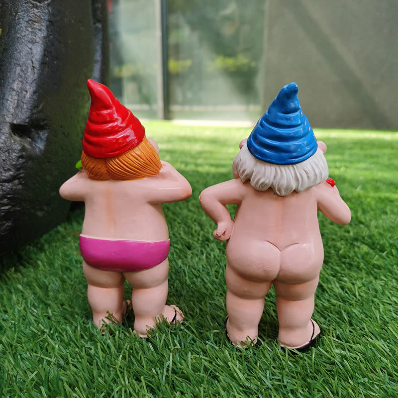 Naughty Garden Gnome Funny Statue - Image 8