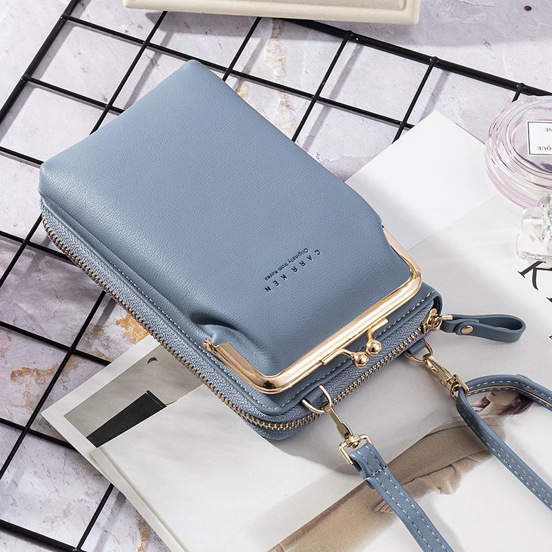 New Fashion Women Phone Bag Solid Crossbody Bag - Image 9