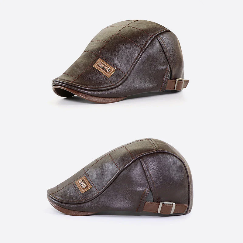 New Trendy Leather Beret - Image 10