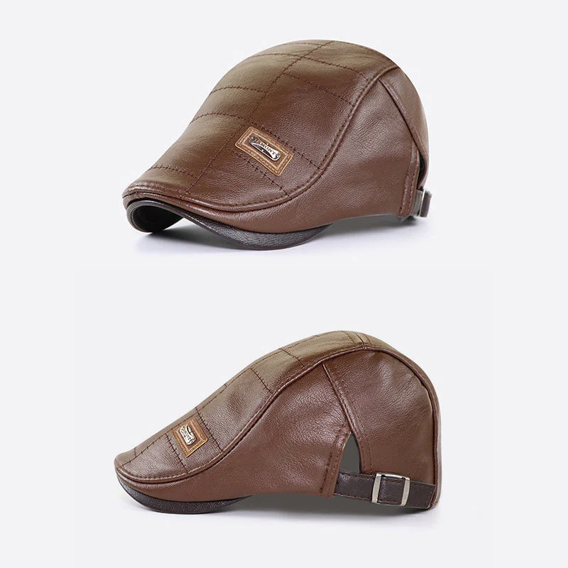 New Trendy Leather Beret - Image 11